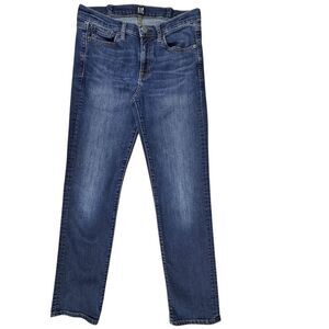 Gap Women's Straight Jeans Size 28 Dark Blue Denim Stretchy 5-Pocket